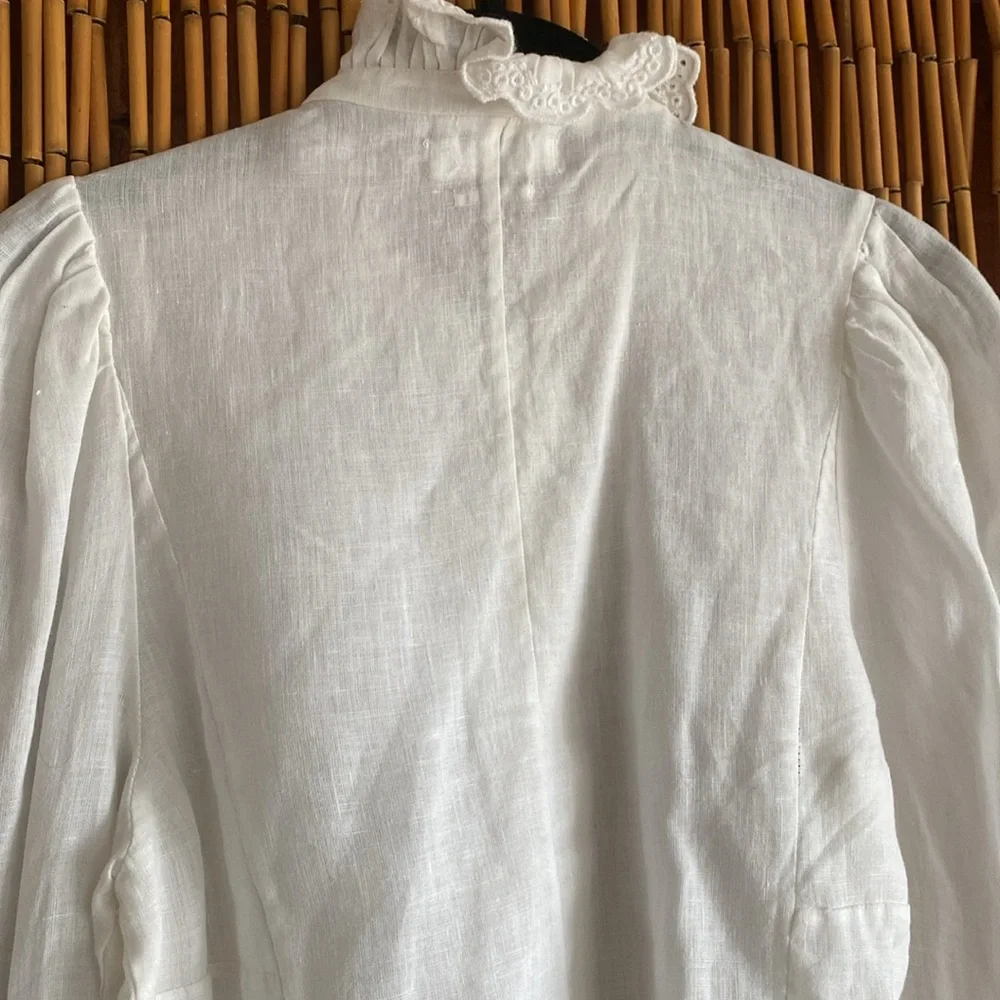 Isabel Marant White Ruffled Blouse XS - Picture 5 of 7